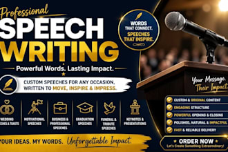 write powerful speech writing for weddings and events