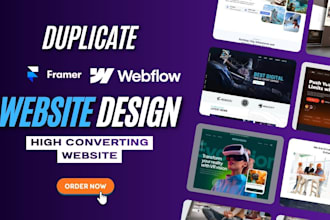 copy clone duplicate framer website webflow website wix website canva website