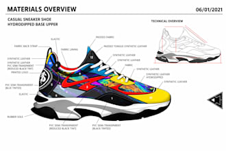 do custom luxury footwear detailed, sneakers, hill sander boot tech pack design