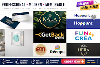 design modern canva branding kit logo brand board  business identity