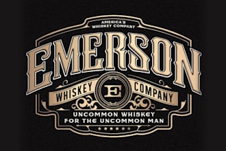 design beer labels, gin label, champagne label or wine label