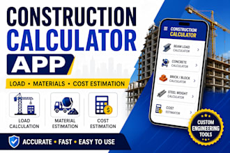 build a professional construction and load calculation calculator