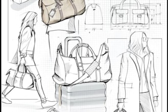 design bag tech pack for handbags, backpacks and tote bags