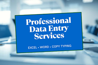 do data entry, copy typing and excel spreadsheet work