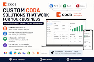 setup coda app for agile pm, CRM or custom templates