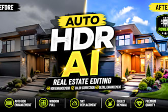 enhance real estate hdr photos, using ai hdr editing