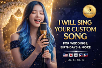 write and perform a professional tribute song in tagalog japanese or korean