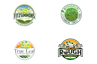 design wonderful microgreen logo with free unlimited revisions