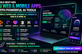 build replit openclaw, lovable ai cursor ai web apps kimi ai, rork ai mobile app