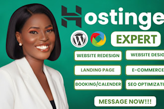 design or redesign a professional hostinger or webador website