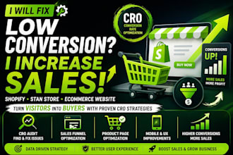 fix low conversion shopify store cro ecommerce website increase sales funnel