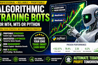 build profitable algorithmic trading bots for mt4 mt5 or python