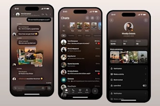 develop chat app, dating app, messaging app, social  media app