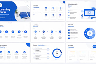 design online course presentation slides, training slides for elearning content