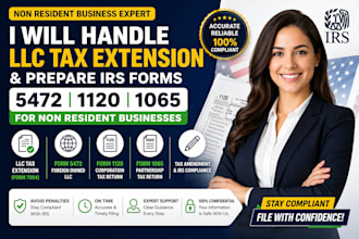 file llc tax extension, irs form 5472 1120 1065 for non resident business