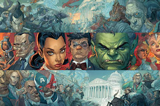 do a political cartoon art
