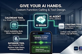 design function calling tools for vapi and retell ai agents, retell ai logic