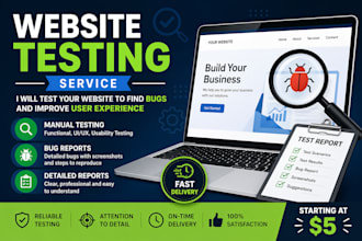 do website QA testing and bug reporting