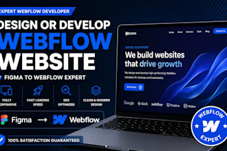 design or develop webflow website, figma to webflow expert