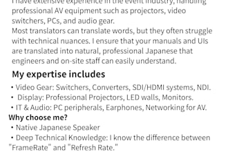 translate av and video equipment manual