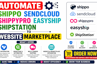 automate shippo sendcloud shippypro easyship shipstation to website marketplace