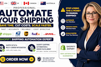 set up shippo usps ups fedex dhl shopify shipping automation order fulfillment