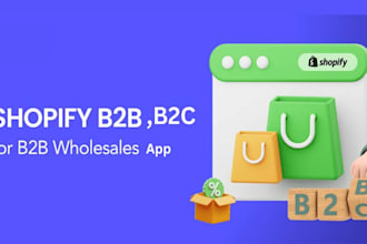 integrate and install shopify wholesale , b2b , b2c apps