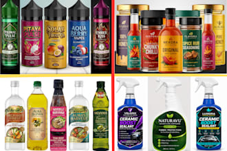 design product label,vape,e liquid,food,bottle,cleaning,oil