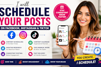 schedule your posts on facebook instagram and tiktok
