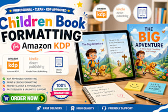 professionally format your amazon KDP children book for print and ebook