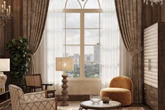 make  interior design and realistic 3d rendering