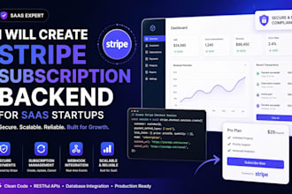 create stripe subscription backend for saas startups