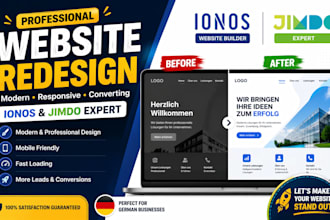 design framer, ionos, jimdo, duda ecommerce website landing page design