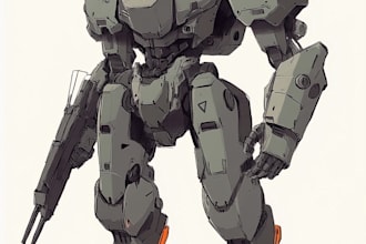 do complete mecha concept arts