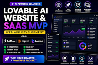 build lovable ai website, saas mvp, web app with boltnew, replit base44