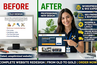 design a locksmith and handyman website in wordpress or wix