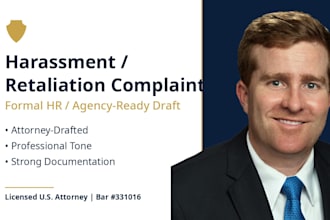 write your workplace harassment or retaliation complaint