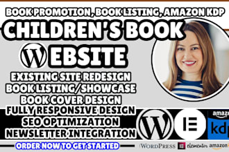 children author website, children book website, kids book website design