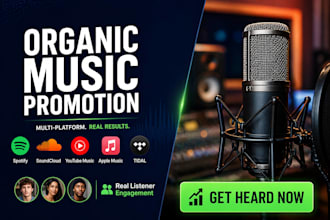 do organic spotify soundcloud youtube apple and tidal music promotion