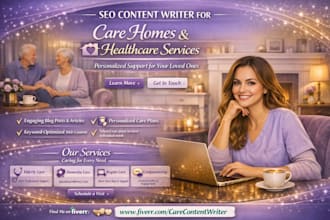 write SEO social media content for care homes