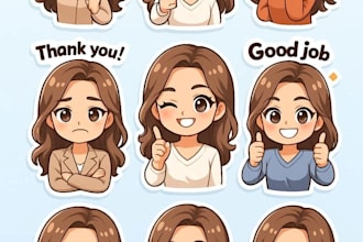 design pngtuber live2d vtuber png vtuber costom chibi design emotes 2d drawing