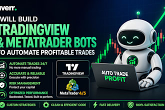 build tradingview and metatrader bots to automate profitable trades