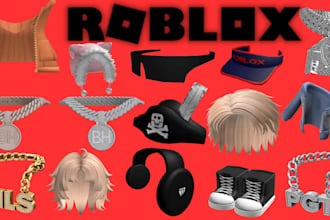 create high quality roblox ugc accessories layered clothing, chain, hair, hats