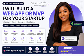 build a modern web app or mvp using lovable, replit, etc