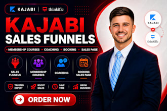 do kajabi sales funnels, membership courses, coaching, booking sales page