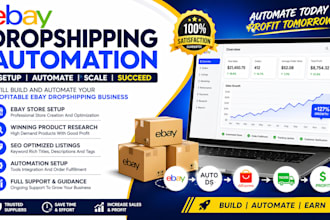 set up ebay dropshipping automation and manage profitable ebay store