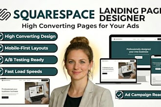 design high converting squarespace landing page for your ads