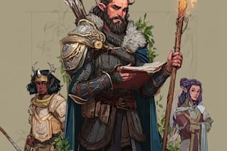 dnd character art and character designer