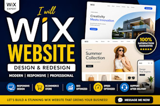 design wix website, wix redesign, wix ecommerce store, wix SEO expert