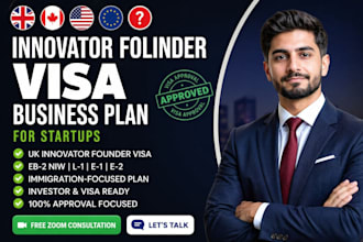 write an innovator founder visa business plan for startups